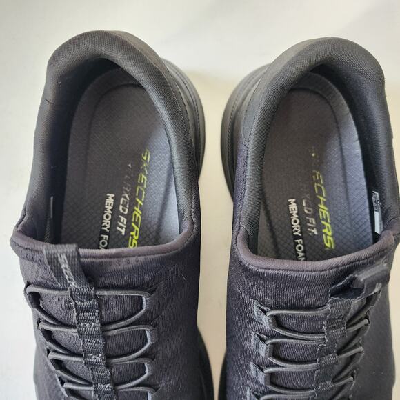 Skechers Equalizer Relaxed Fit Sneakers Men's 12 Black Bungee Walking Shoe - Picture 5 of 8